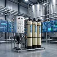 Machine à eau pure RO commerciale 750LPH, équipement de purification d'eau par osmose inverse avec pompe et garantie d'un an