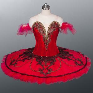 Corsage rouge Coppelia Costume de ballet professionnel <span class=keywords><strong>Paris</strong></span> Flamme Variation Compétition Performance Paquita Tutu - Product Image 4