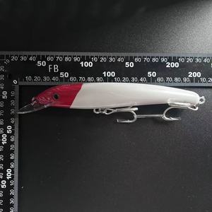 Leurre de pêche à la traîne Top Right M8004 180mm 40g pour eau salée, couleur White Redhead, plongée profonde, pour maquereau, thon, et poisson-roi - Product Image 2