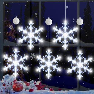 Christmas Window Decorations <strong>Light</strong> up Window Silhouette <strong>Lights</strong> with <strong>Timer</strong> Suction Cup Battery Operated for <strong>Xmas</strong> New Year - Product Image 3