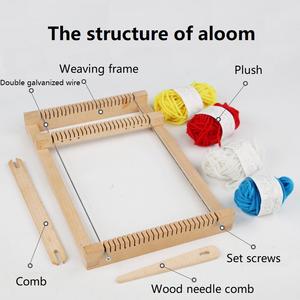 YUCI fai da te strumenti didattici fatti a mano in legno telaio per tessitura in legno per bambini - Product Image 4