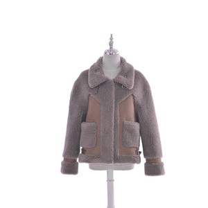 <span class=keywords><strong>Manteau</strong></span> d'hiver pour <span class=keywords><strong>femme</strong></span>, <span class=keywords><strong>court</strong></span>, imprimé, en tissu tissé imitation <span class=keywords><strong>bouclette</strong></span>, luxueux, coupe-vent, couleur camel, col rabattu, en peluche - Product Image 4