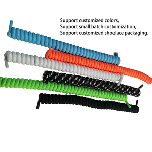 Factory Direct Patterned Spiral Shoelaces Custom Polyester Elastic Curly <strong>Laces</strong> - Product Image 2