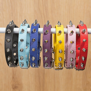 छोटे छोटे मध्यम पालतू जानवरों के लिए जासूसी कुत्ते कॉलर Pu चमड़े के एंटी काटने के लिए चिहुआहुआ बहुरंग पालतू जानवर - Product Image 1