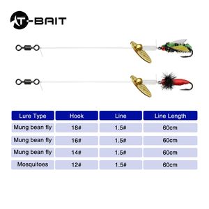 Nouveaux leurres de pêche graines de melon paillettes ligne groupe insectes mouches appâts attachés ensemble de leurres de pêche à la mouche - Product Image 2