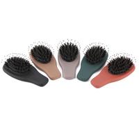 Nhỏ Travel Pocket Cushion Hairbrush Luxury Heo Rừng Lông Tóc Giả Bàn Chải Tóc Cho Dày Xoăn Mỏng Dài Nối Tóc