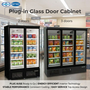Congelador Vertical Comercial con Puerta de Vidrio y Refrigeración por Aire - Vitrina para Alimentos Congelados con LED, Descongelación Automática, Ahorro de Energía, Acero Inoxidable - Product Image 2