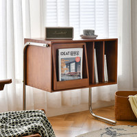 Meuble de rangement vintage nordique en bois massif pour magazines, bibliothèque, petit meuble d'appoint pour salon, rangement de disques vinyles, maison, bureau à domicile, hôtel