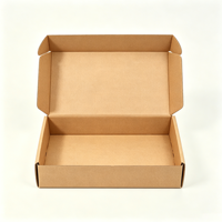 Boîte d'expédition en carton kraft vierge avec impression de logo personnalisée, pliable, pour l'e-commerce des petites entreprises et l'emballage de cadeaux