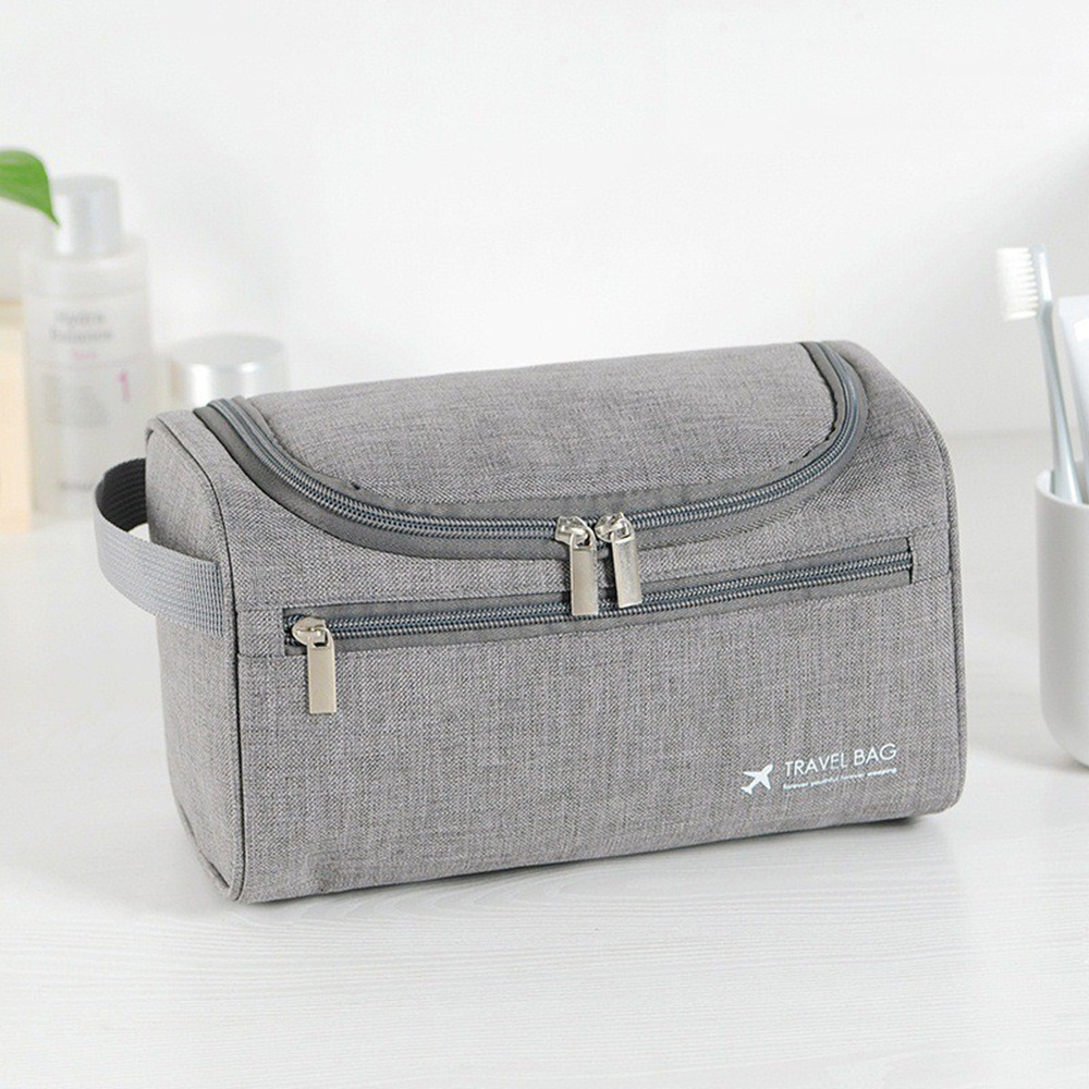 Trousse de toilette épaisse, grise