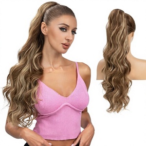 Perruque <span class=keywords><strong>queue</strong></span> <span class=keywords><strong>de</strong></span> <span class=keywords><strong>cheval</strong></span> pour femmes européennes et américaines, en fibre <span class=keywords><strong>haute</strong></span> température, longue et bouclée, avec cordon <span class=keywords><strong>de</strong></span> serrage ondulé effet mouillé, pour <span class=keywords><strong>queue</strong></span> <span class=keywords><strong>de</strong></span> <span class=keywords><strong>cheval</strong></span> <span class=keywords><strong>haute</strong></span> - Product Image 1