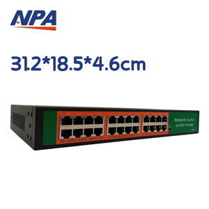 Conmutador de red de 24 puertos Precio al por mayor 24 puertos Rj45 <span class=keywords><strong>10</strong></span>/100Mbps 2 puertos Uplink <span class=keywords><strong>Megabit</strong></span> 24 puertos para sistema CCTV - Product Image 2