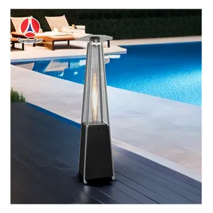Factory Hot Sale Quadrilateral best rated glass tube pyramid garden best selling gas patio heater//