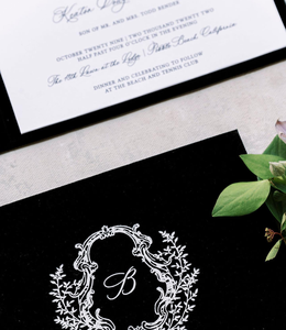 Cartoline d'<span class=keywords><strong>invito</strong></span> di lusso in velluto nero e carta tipografica di lusso stampate in lamina d'oro inviti di nozze con busta - Product Image 4