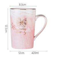 Dropshipping Logo personnalisé Nordic Hand Painted Stroke Baking Coffee Wedding Gifts Marble Ceramic Mug Cup Tumbler