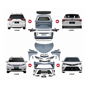 Kit de carrocería de coche de buena calidad para <span class=keywords><strong>Toyota</strong></span> <span class=keywords><strong>Sienna</strong></span> 2011-2020 actualizado <span class=keywords><strong>2021</strong></span> viejo a nuevo parachoques delantero trasero parrilla capó faro - Product Image 2