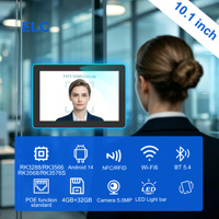 Tableta POE NFC con Android 14, Soporte de Pared, Lector NFC RFID, LED RGB, 5MP, Pantalla Comercial para Verificación de Identidad
