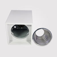 Plafonnier encastré LED de 6 pouces anti-éblouissement, luminaire commercial en aluminium noir personnalisé pour l'éclairage des hôtels, des bureaux et des magasins