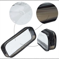Simple PVC clair stylo sac porte-crayon en plastique Transparent bureau papeterie grande capacité crayon sac de rangement pour crayon