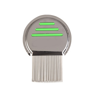 Biểu Tượng Tùy Chỉnh Vật Nuôi Chuyên Nghiệp Detangling Tóc Chấy Lược Kim Loại Thép Không Gỉ Chống Chấy Lược Cho Mèo Và Chó - Product Image 6