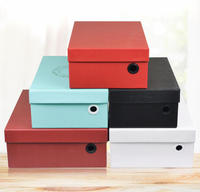 Boîte cadeau pliante en carton rigide noir, écologique, de luxe, en papier artistique, avec logo personnalisé, vente en gros