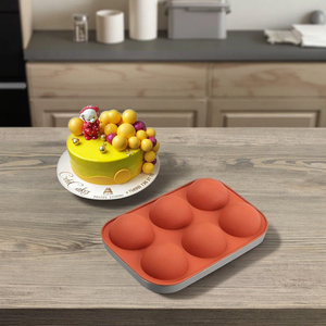 แม่พิมพ์ซิลิโคนทรงโดม<span class=keywords><strong>6</strong></span>หลุมทรงครึ่งวงกลมสำหรับทำขนมอบช็อคโกแลต/โกโก้ระเบิดเยลลี่คัพเค้กพุดดิ้งถุงบรรจุภัณฑ์ - Product Image 4