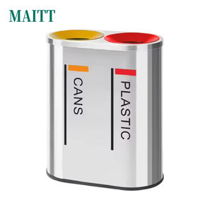 <span class=keywords><strong>Poubelle</strong></span> à <span class=keywords><strong>deux</strong></span> <span class=keywords><strong>compartiments</strong></span> en acier inoxydable de grande taille et haute capacité - Product Image 1