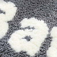 Tapis de sol de salle de bain en polyester personnalisés, à poils ras, jacquard, antidérapants, lavables en machine, absorbants, pour usage domestique et hôtelier