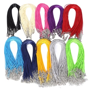 1.5mm Waxed Cotton Adjustable Braided Rope Necklaces and Pendants Factories 2mm Discovery Jewelry Cord with Lobster Clasp