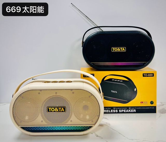 669 Best-selling Wireless Speaker with FM Radio/TF/USB/TWS Functions - Stereo Portable Ultra-Low-Volume BT Speaker