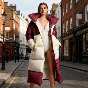 Chaqueta de Plumón Personalizada para <span class=keywords><strong>Mujer</strong></span>, de Invierno, Lujosa, Larga, Acolchada, de Alta Calidad, 800FP, para Exteriores - Product Image 2