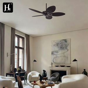 High quality 5-pcs ABS plastic blade outdoor decorative <b>ceiling</b> fan with rattan DC motor - Product Image 6