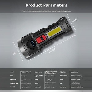 Xinsite đèn pin chiến thuật <span class=keywords><strong>mini</strong></span> cầm tay đèn pin <span class=keywords><strong>LED</strong></span> đa năng Sạc được bằng USB 4 chế độ ánh sáng Pin AA ABS chống nước - Product Image 5