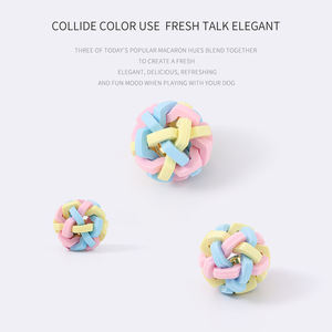 Toptan yüksek kaliteli Pet oyuncaklar köpekler renkli toksik olmayan kokusuz kauçuk Interactivetinkle topu köpek çiğnemek oyuncak - Product Image 5