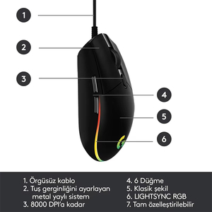 <span class=keywords><strong>เมาส์</strong></span>เกมมิ่ง <span class=keywords><strong>Logitech</strong></span> <span class=keywords><strong>G102</strong></span> 8000dpi RGB แบบมีสาย ออปติคอล พอร์ตเชื่อมต่อแบบ Mini USB สำหรับมือขวา มีสินค้าในสต็อก - Product Image 4
