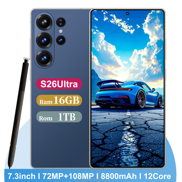 Original S26 ULTRA 5G Smartphone 7.3 Inch HD Display MTK Deca Core Processor 16GB+1TB Smart