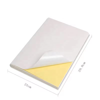 Papier autocollant brillant A4 21CM * 29CM feuilles de papier autocollant autocollant blanc et blanc inscriptible A4