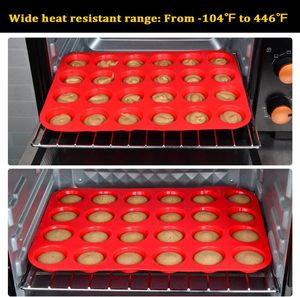 <span class=keywords><strong>Molde</strong></span> <span class=keywords><strong>de</strong></span> Silicona para 24 Muffins, 13 x 8.9 x 0.7 Pulgadas, Antiadherente, para Mini Muffins, Cupcakes, Chocolate, Libre <span class=keywords><strong>de</strong></span> BPA - Product Image 4