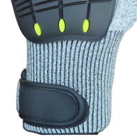 Gants de travail imperméables en nitrile givré TPR de calibre 13, niveau C/D, avec caractéristiques de sécurité anti-collision, anti-choc et anti-coupure