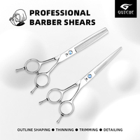 Ciseaux de coiffure professionnels de 7 pouces en acier inoxydable à haute teneur en carbone, ciseaux de barbier avec lames ultra-affûtées