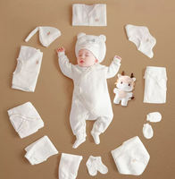 Ensemble de Vêtements en Coton pour Bébé Nouveau-né Fille, Barboteuse et Pantalon Décontracté Couleur Unie d'Automne