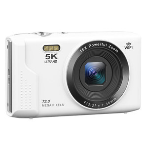 กล้องดิจิตอล CCD ขนาดกะทัดรัด 72.0 ล้านพิกเซล ซูม 16 เท่า 5K Ultra HD Wifi สำหรับนักเรียนใช้ในมหาวิทยาลัย - Product Image 1