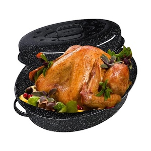 WUJO Fabricante Eanmelware Esmalte <span class=keywords><strong>de</strong></span> acero al carbono Oval Granito Turquía Asar Pan para Navidad Día <span class=keywords><strong>de</strong></span> Acción <span class=keywords><strong>de</strong></span> Gracias - Product Image 1