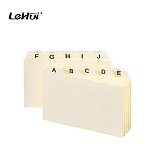 Impresión personalizada de fábrica, guía de tarjeta de índice de letras de A-Z, impresión lisa, peso pesado, para escuela y oficina - Product Image 2