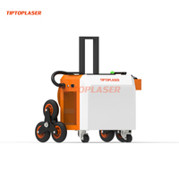 Limpiador Láser de Pulso de 500W con Diseño de Carro, Refrigerado por Aire, para Eliminar Óxido en Equipos de Construcción, con Tanques Grandes y Ruedas Industriales