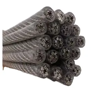 China manufacturer Price of 1*7 wire 1.2mm coated to 1.5mm plastic coated steel wire rope cable drum