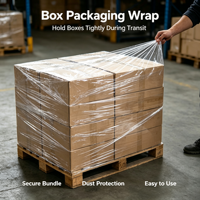 Film étirable PE translucide imperméable de qualité alimentaire pour l'emballage des produits en supermarché, largeur 50 cm, moulage par soufflage
