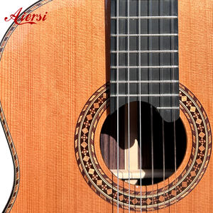 Aiersi Chine Made Factory Professional High Quality Glossy 39 Inch High-end All Solid Cedar Classic Guitar - Product Image 2