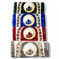 Tapis de prière islamique personnalisé, tapis de prière pliable en velours rembourré, tapis de prière turc, cadeau de Ramadan, tapis de prière épais
