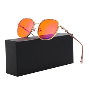 Marco óptico de metal anti-radiación naranja rojo CR39 bloque anti luz azul bloqueo azul corte protector digital <span class=keywords><strong>ordenador</strong></span> <span class=keywords><strong>gafas</strong></span> - Product Image 1